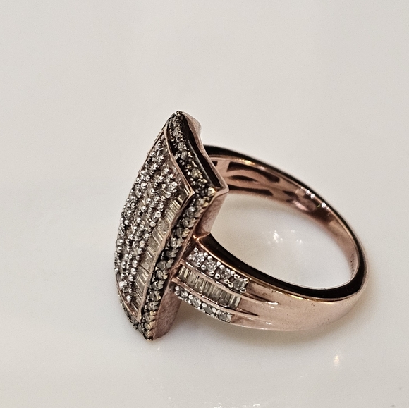 Genuine 1 Carat Diamond Ring Rose Gold Vermeil Size 7! - Picture 5 of 13